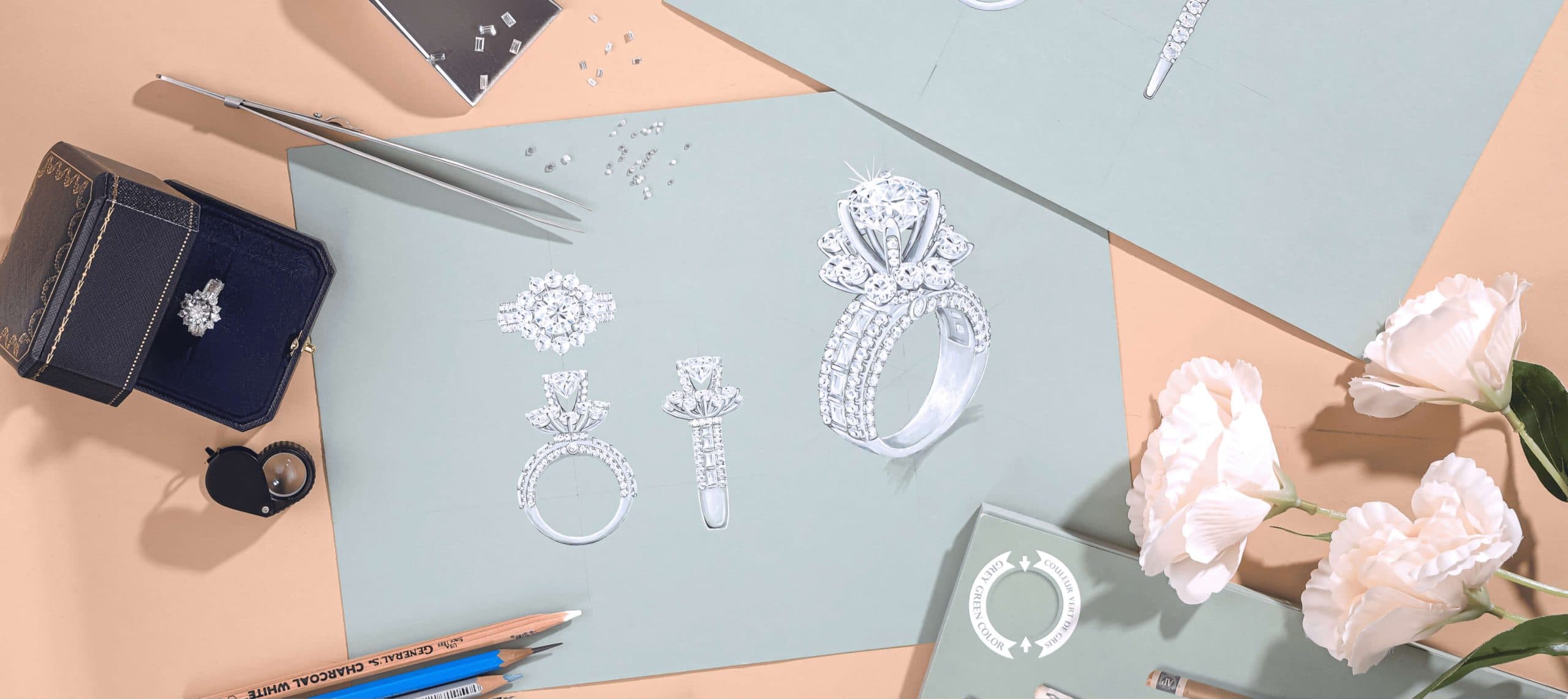 Jewelry craftsmanship workspace